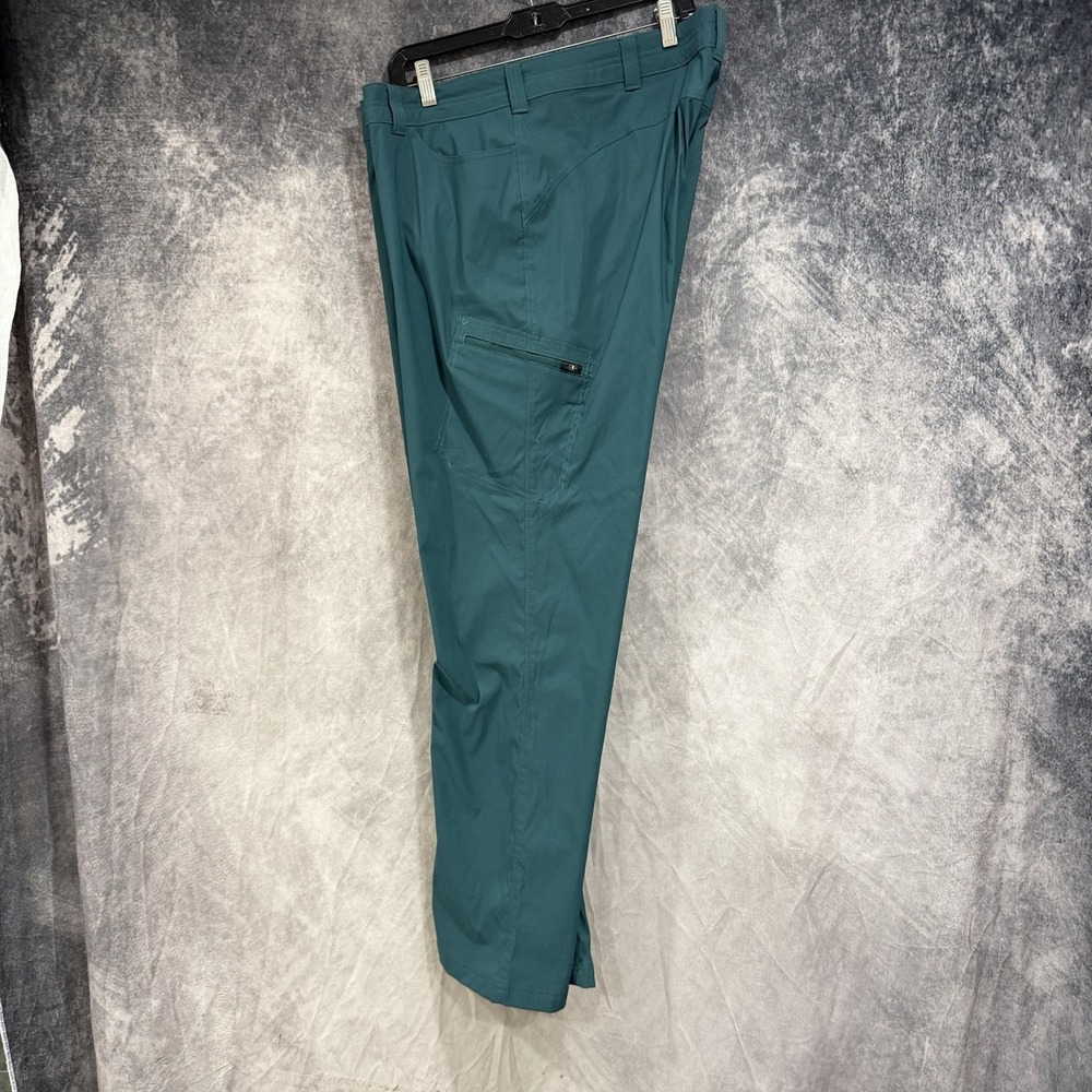 Eddie Bauer Women's 18W Teal Stretch Cargo Hiking Pants Nylon Spandex